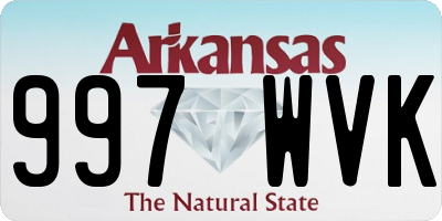 AR license plate 997WVK