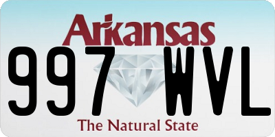 AR license plate 997WVL