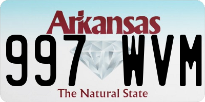 AR license plate 997WVM