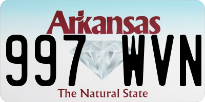 AR license plate 997WVN