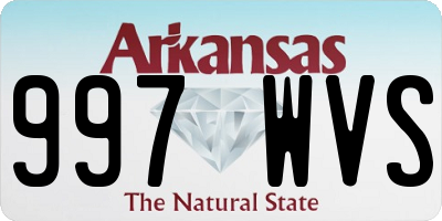 AR license plate 997WVS