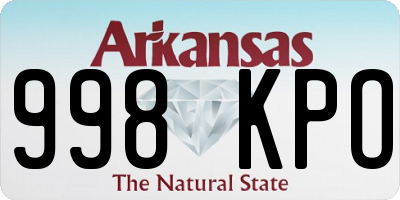 AR license plate 998KPO