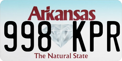 AR license plate 998KPR