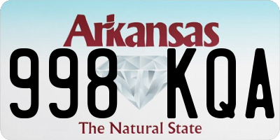 AR license plate 998KQA
