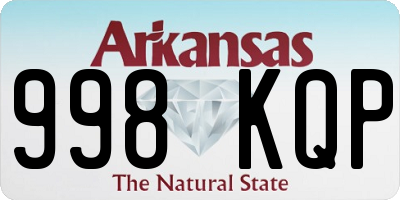 AR license plate 998KQP