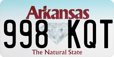 AR license plate 998KQT