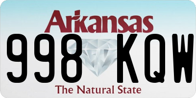 AR license plate 998KQW