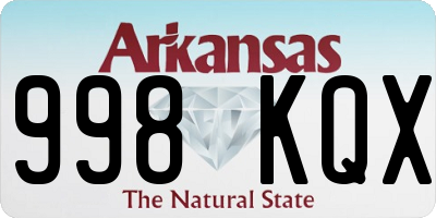AR license plate 998KQX