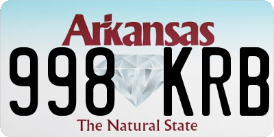 AR license plate 998KRB