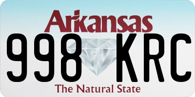 AR license plate 998KRC