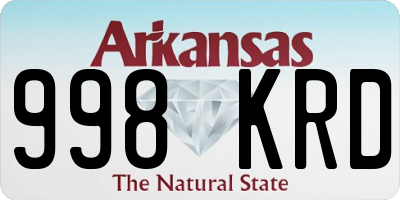 AR license plate 998KRD