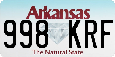 AR license plate 998KRF