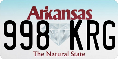 AR license plate 998KRG