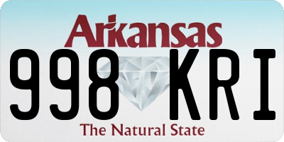 AR license plate 998KRI