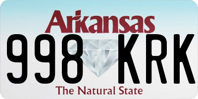 AR license plate 998KRK