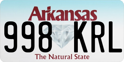 AR license plate 998KRL