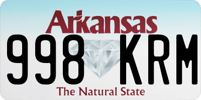 AR license plate 998KRM