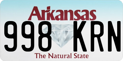 AR license plate 998KRN