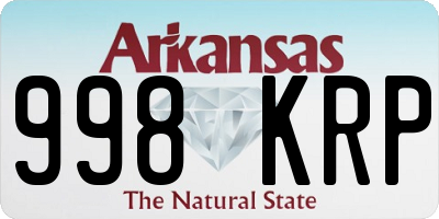 AR license plate 998KRP
