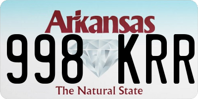 AR license plate 998KRR