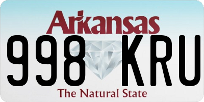 AR license plate 998KRU