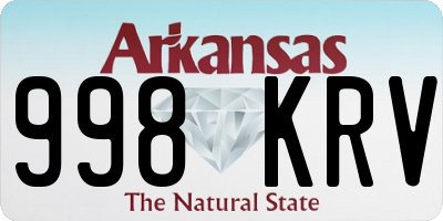 AR license plate 998KRV