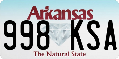 AR license plate 998KSA