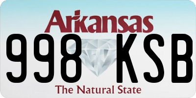 AR license plate 998KSB