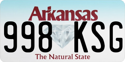 AR license plate 998KSG