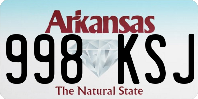 AR license plate 998KSJ