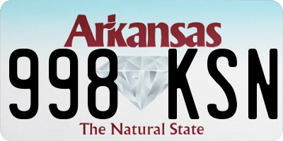 AR license plate 998KSN