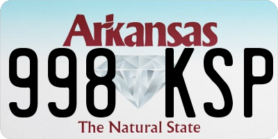 AR license plate 998KSP