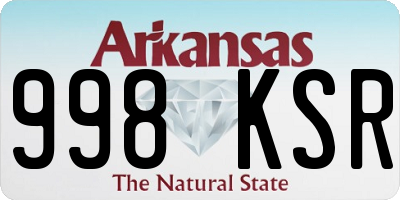 AR license plate 998KSR