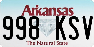 AR license plate 998KSV