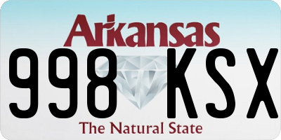 AR license plate 998KSX