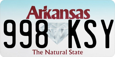 AR license plate 998KSY