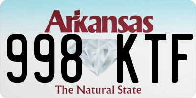 AR license plate 998KTF