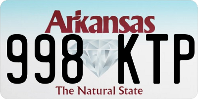 AR license plate 998KTP