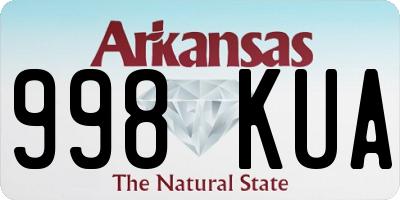 AR license plate 998KUA