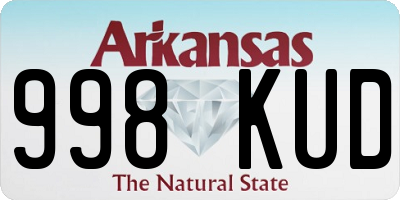 AR license plate 998KUD