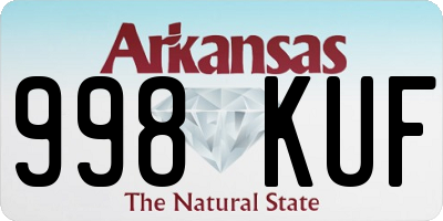 AR license plate 998KUF