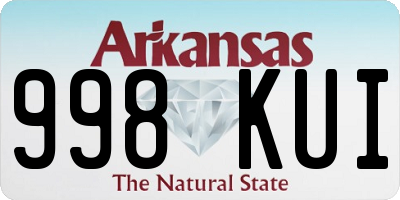 AR license plate 998KUI