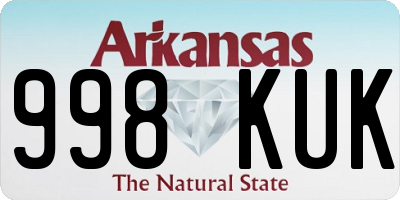 AR license plate 998KUK