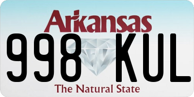 AR license plate 998KUL