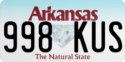 AR license plate 998KUS