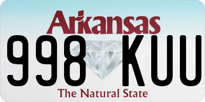 AR license plate 998KUU