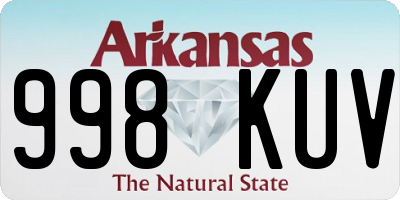 AR license plate 998KUV