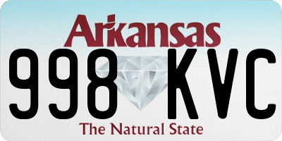 AR license plate 998KVC