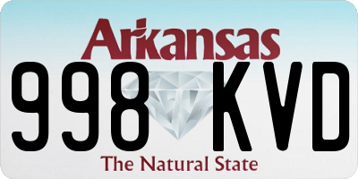 AR license plate 998KVD