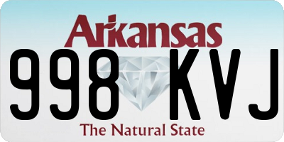 AR license plate 998KVJ
